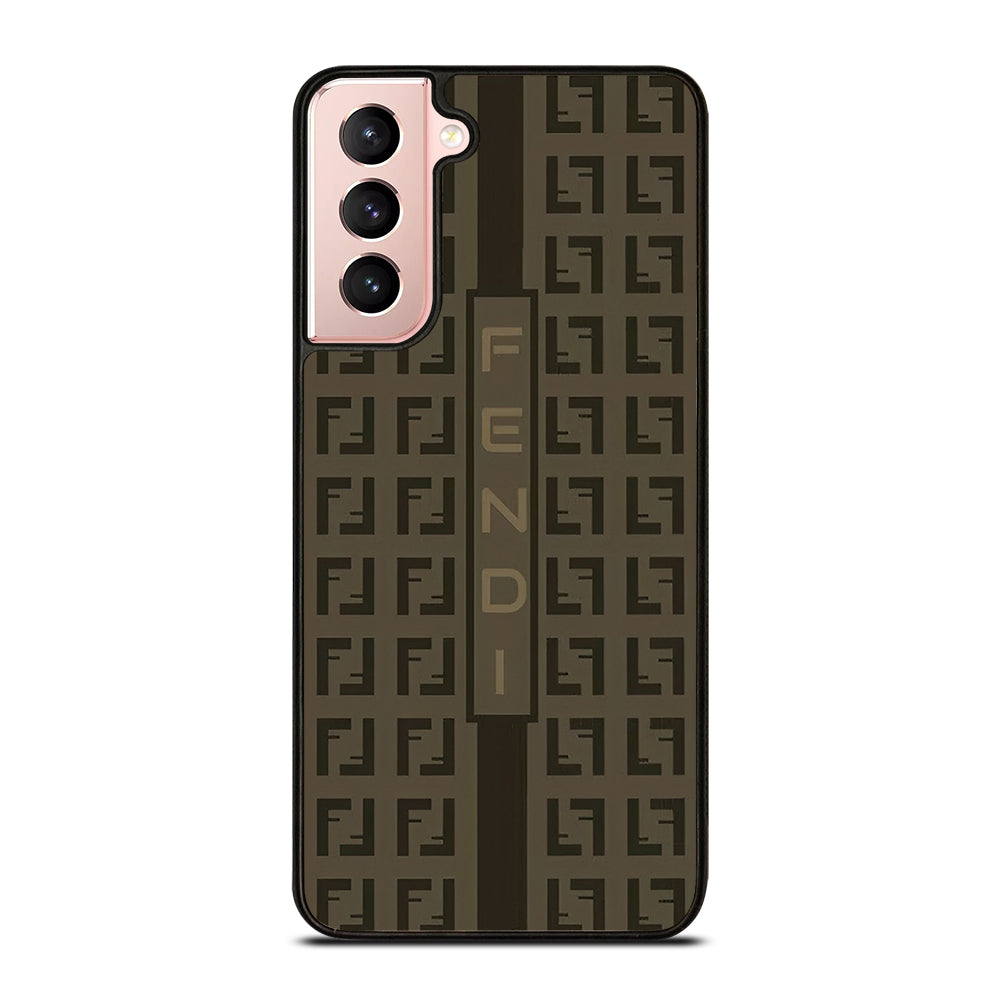FENDI ROMA BROWN PATTERN 2 Samsung Galaxy S21 Case Cover