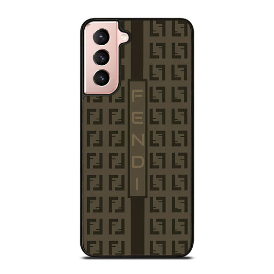 FENDI ROMA BROWN PATTERN 2 Samsung Galaxy S21 Case Cover