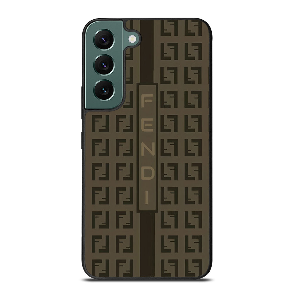FENDI ROMA BROWN PATTERN 2 Samsung Galaxy S22 Case Cover