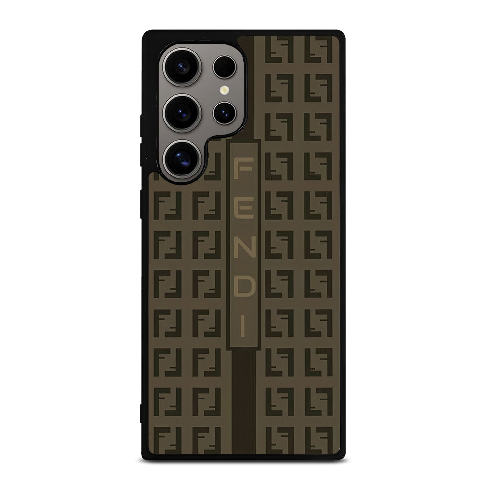 FENDI ROMA BROWN PATTERN 2 Samsung Galaxy S24 Ultra Case Cover