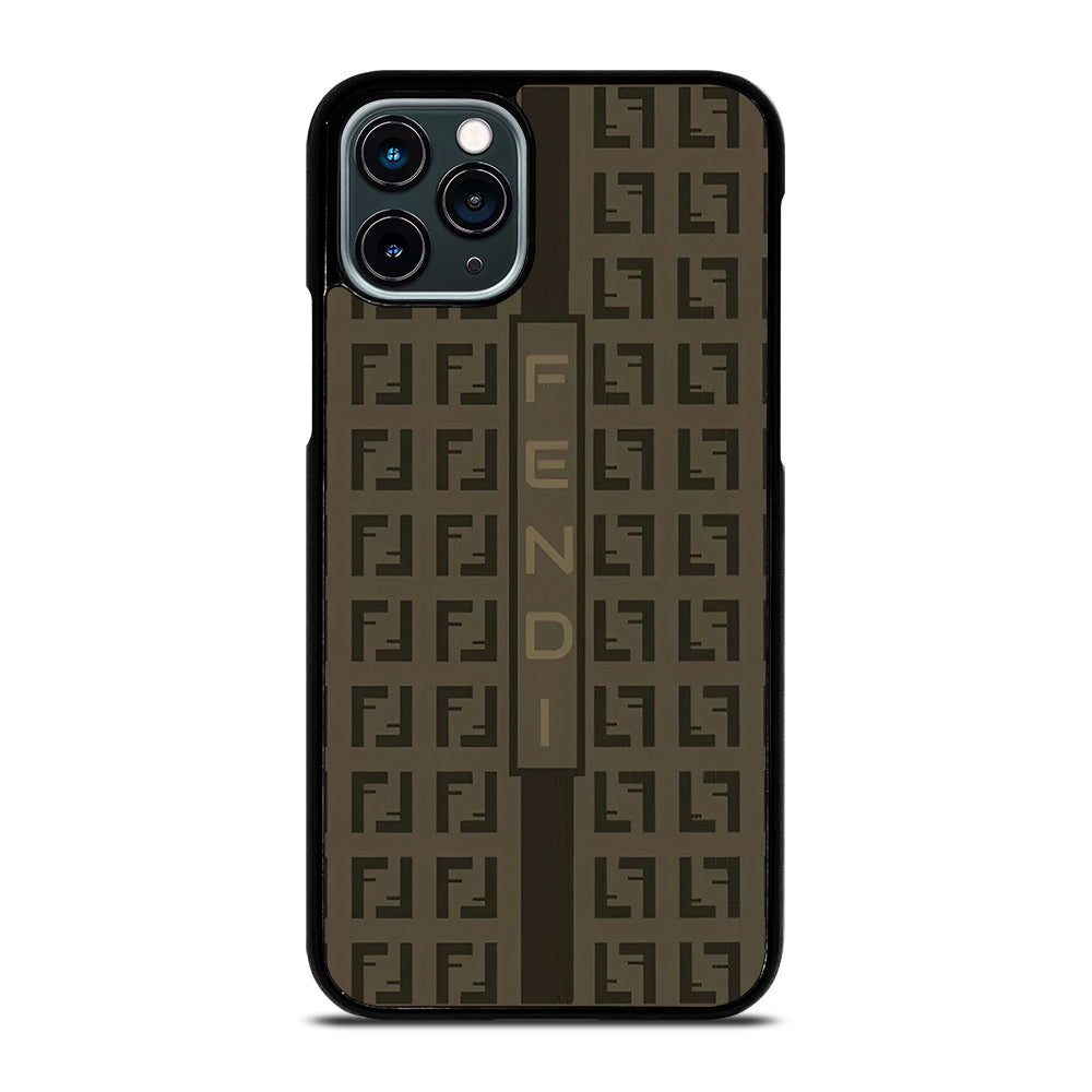 FENDI ROMA BROWN PATTERN 2 iPhone 11 Pro Case Cover