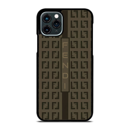 FENDI ROMA BROWN PATTERN 2 iPhone 11 Pro Case Cover