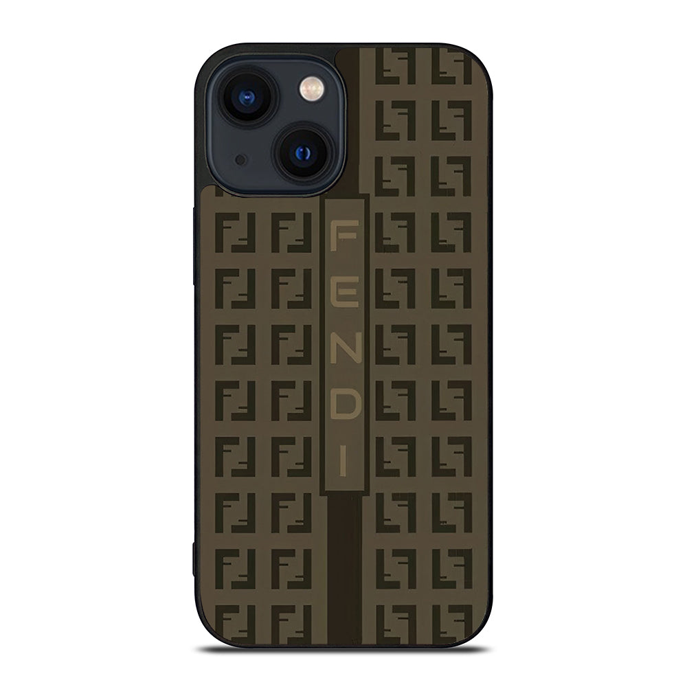 FENDI ROMA BROWN PATTERN 2 iPhone 14 Plus Case Cover