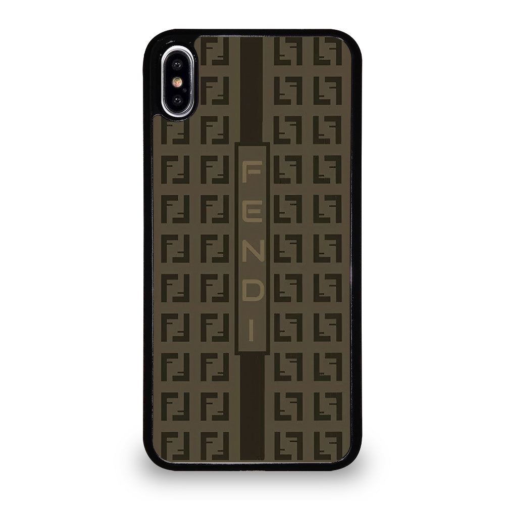 FENDI ROMA BROWN PATTERN 2 iPhone XS Max Case Cover