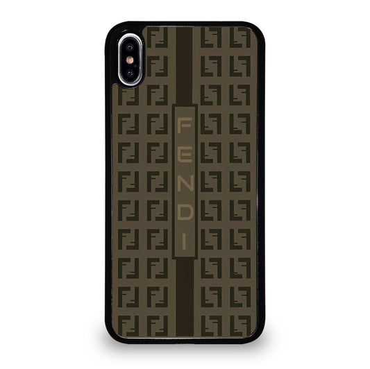 FENDI ROMA BROWN PATTERN 2 iPhone XS Max Case Cover