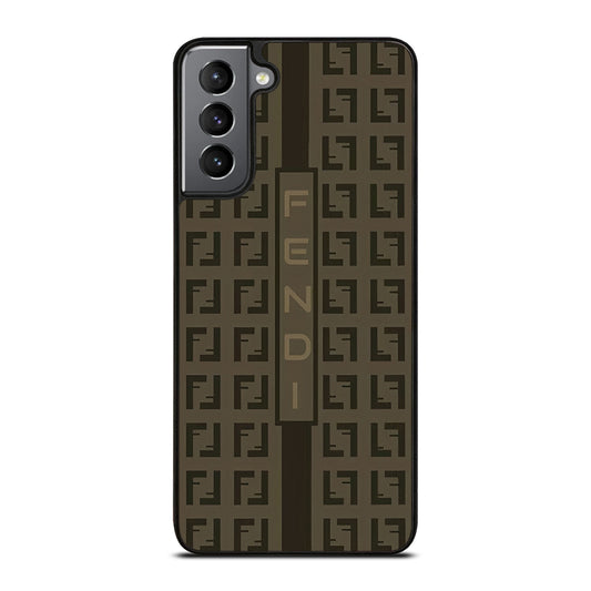 FENDI ROMA BROWN PATTERN 2 Samsung Galaxy S21 Plus Case Cover