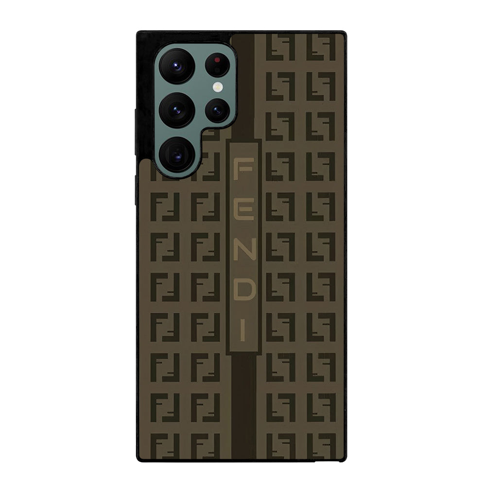 FENDI ROMA BROWN PATTERN 2 Samsung Galaxy S22 Ultra Case Cover
