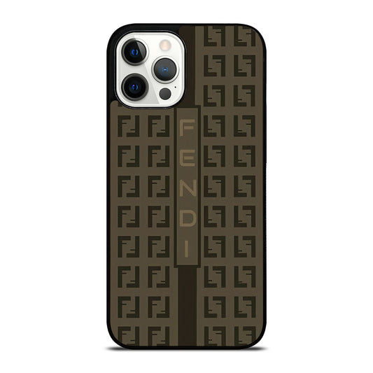 FENDI ROMA BROWN PATTERN 2 iPhone 12 Pro Max Case Cover