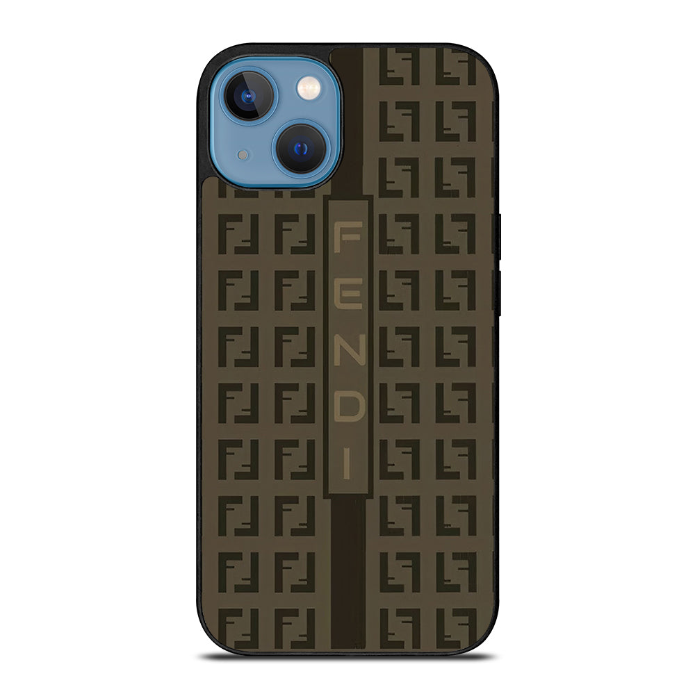 FENDI ROMA BROWN PATTERN 2 iPhone 13 Case Cover