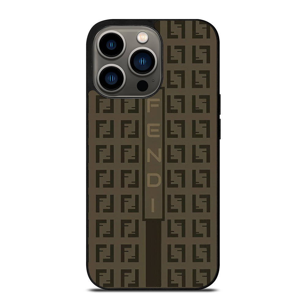 FENDI ROMA BROWN PATTERN 2 iPhone 13 Pro Case Cover