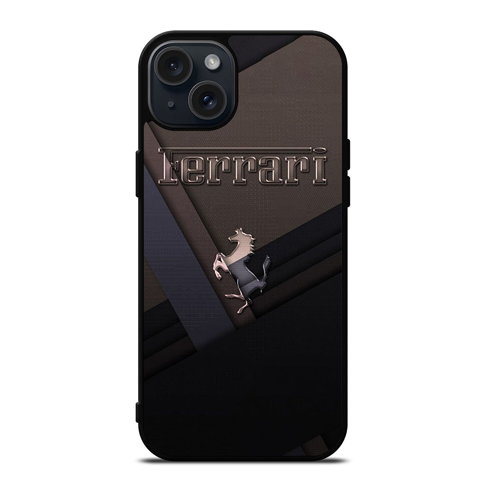 FERRARI METAL ICON iPhone 15 Plus Case Cover