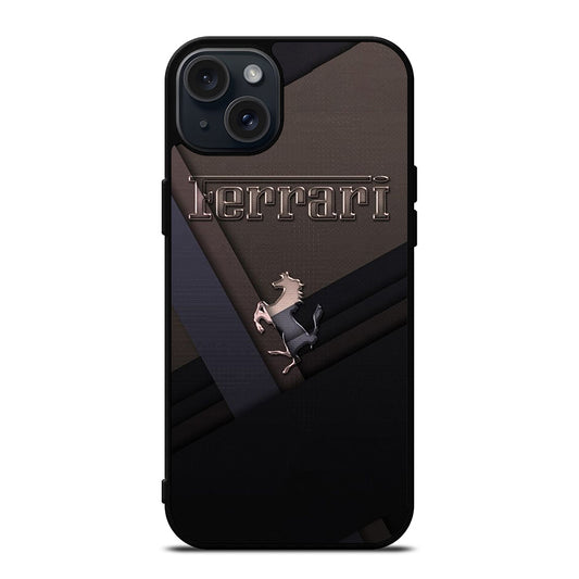 FERRARI METAL ICON iPhone 15 Plus Case Cover