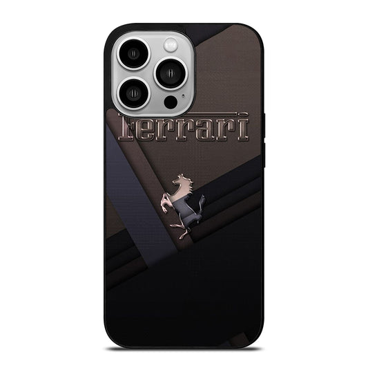 FERRARI METAL ICON iPhone 14 Pro Case Cover
