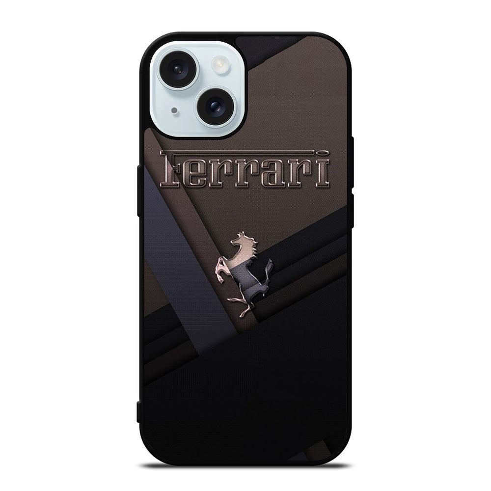FERRARI METAL ICON iPhone 15 Case Cover