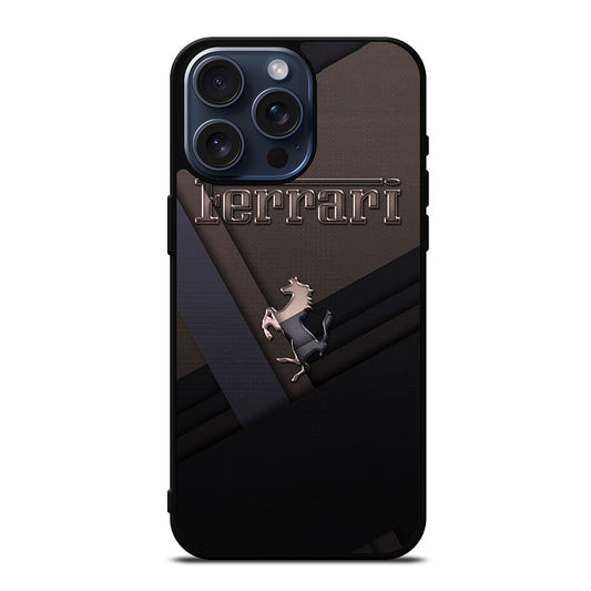 FERRARI METAL ICON iPhone 15 Pro Max Case Cover