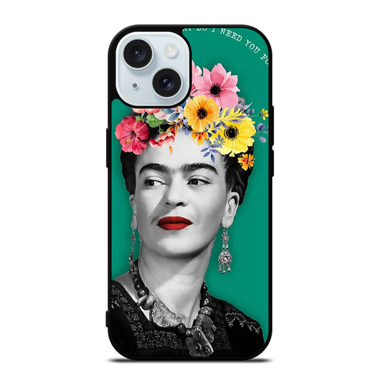FRIDA KAHLO FACE ART iPhone 15 Case Cover