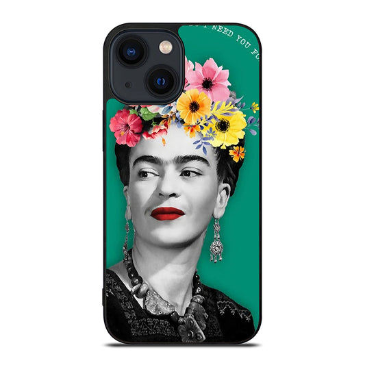 FRIDA KAHLO FACE ART iPhone 14 Plus Case Cover