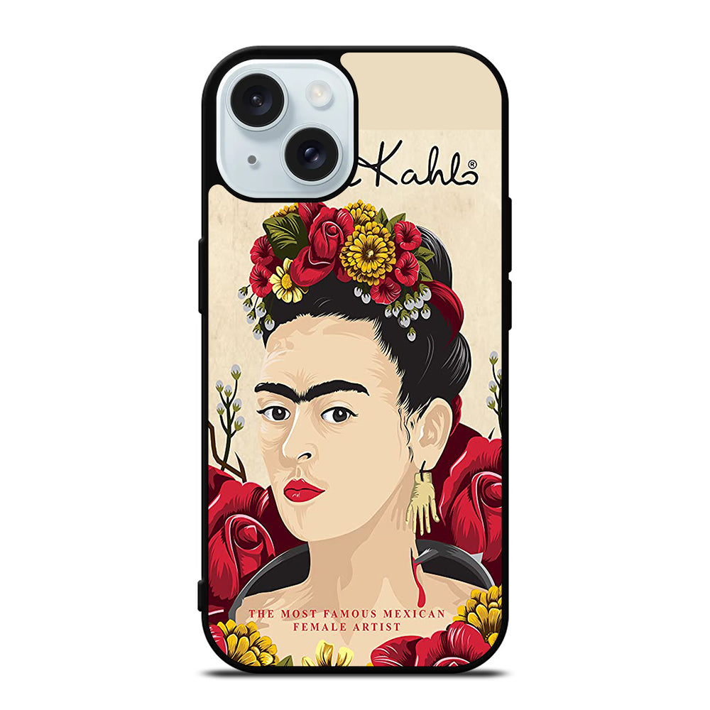 FRIDA KAHLO FLOWER iPhone 15 Case Cover