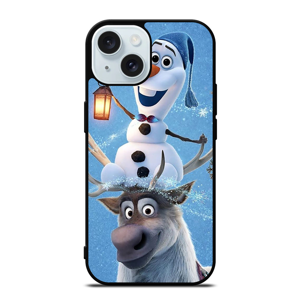 FROZEN OLAF AND SVEN CARTOON iPhone 15 Case Cover