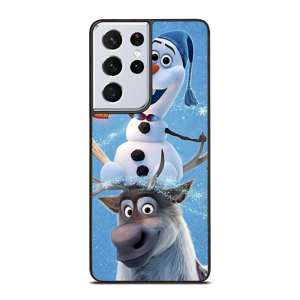 FROZEN OLAF AND SVEN CARTOON Samsung Galaxy S21 Ultra Case Cover