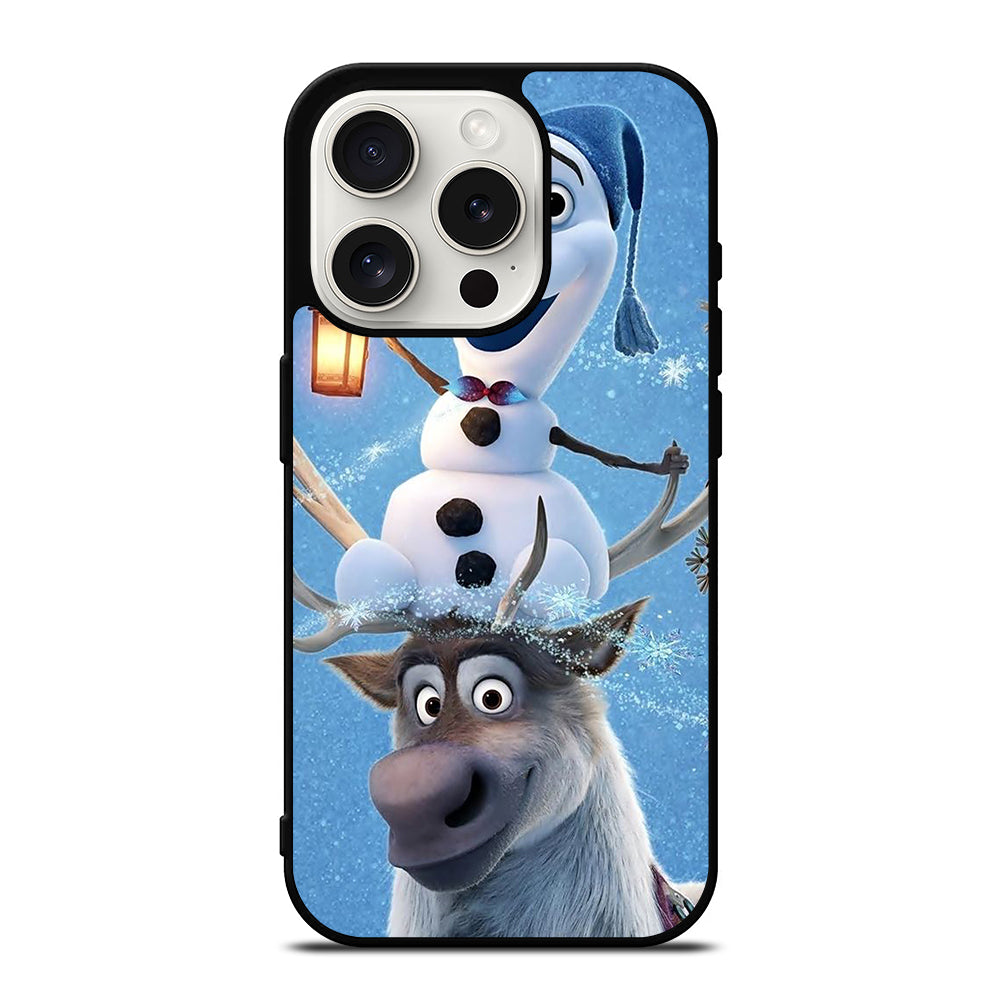 FROZEN OLAF AND SVEN CARTOON iPhone 15 Pro Case Cover