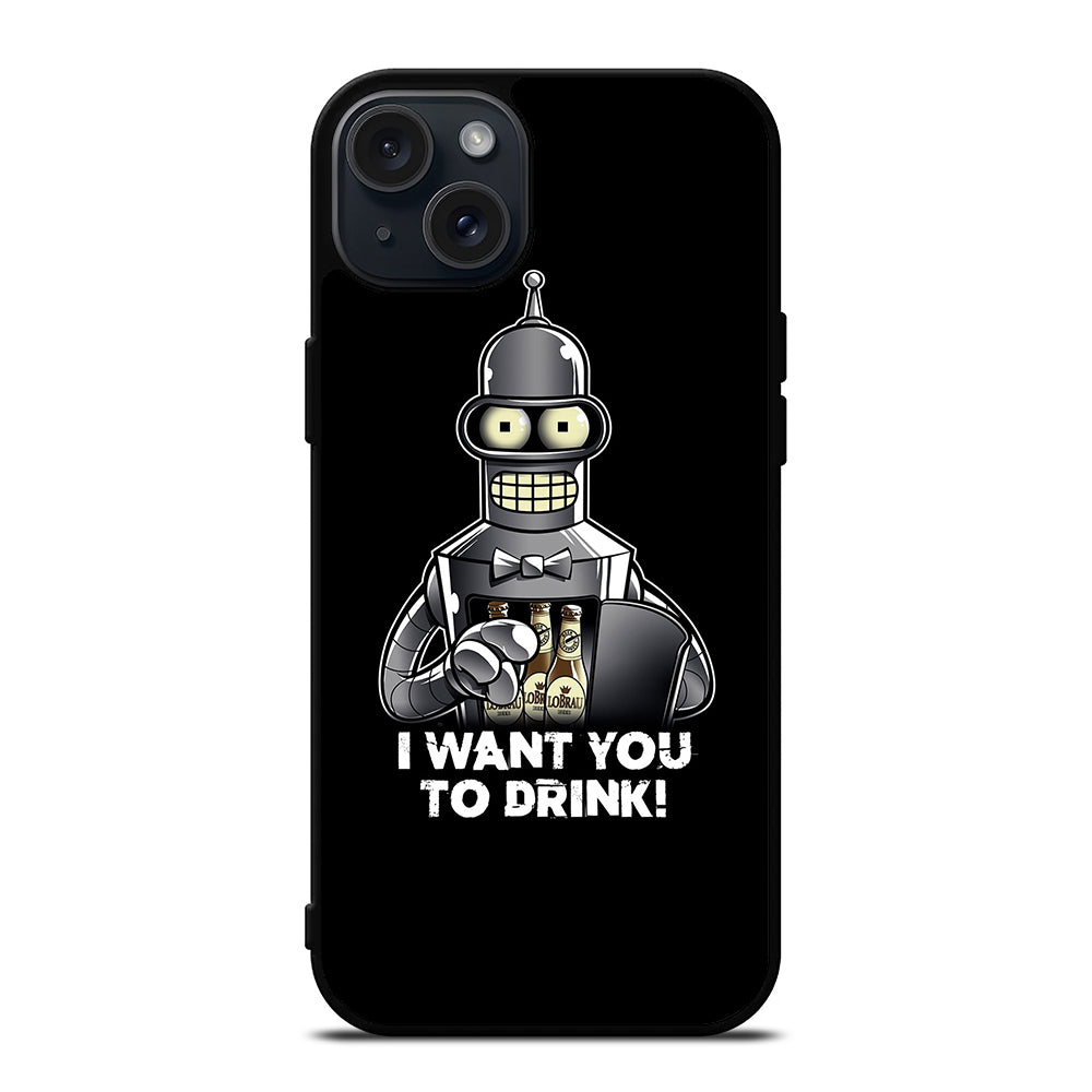 FUTURAMA BENDER QUOTE 2 iPhone 15 Plus Case Cover