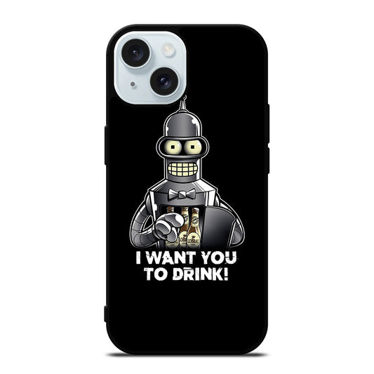 FUTURAMA BENDER QUOTE 2 iPhone 15 Case Cover