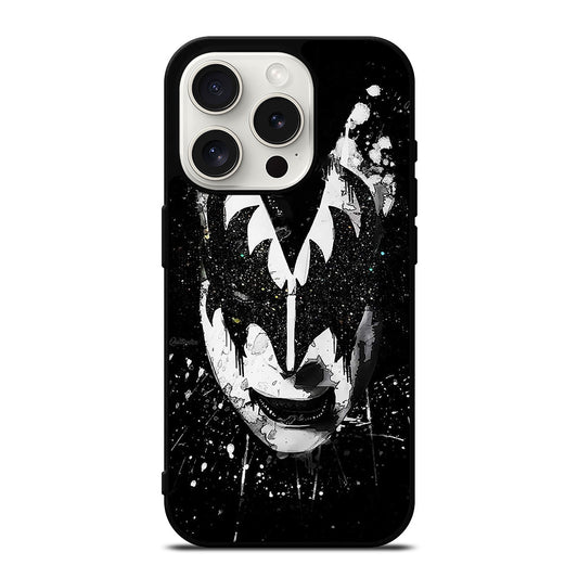GENE SIMMONS FACE ART KISS BAND iPhone 15 Pro Case Cover
