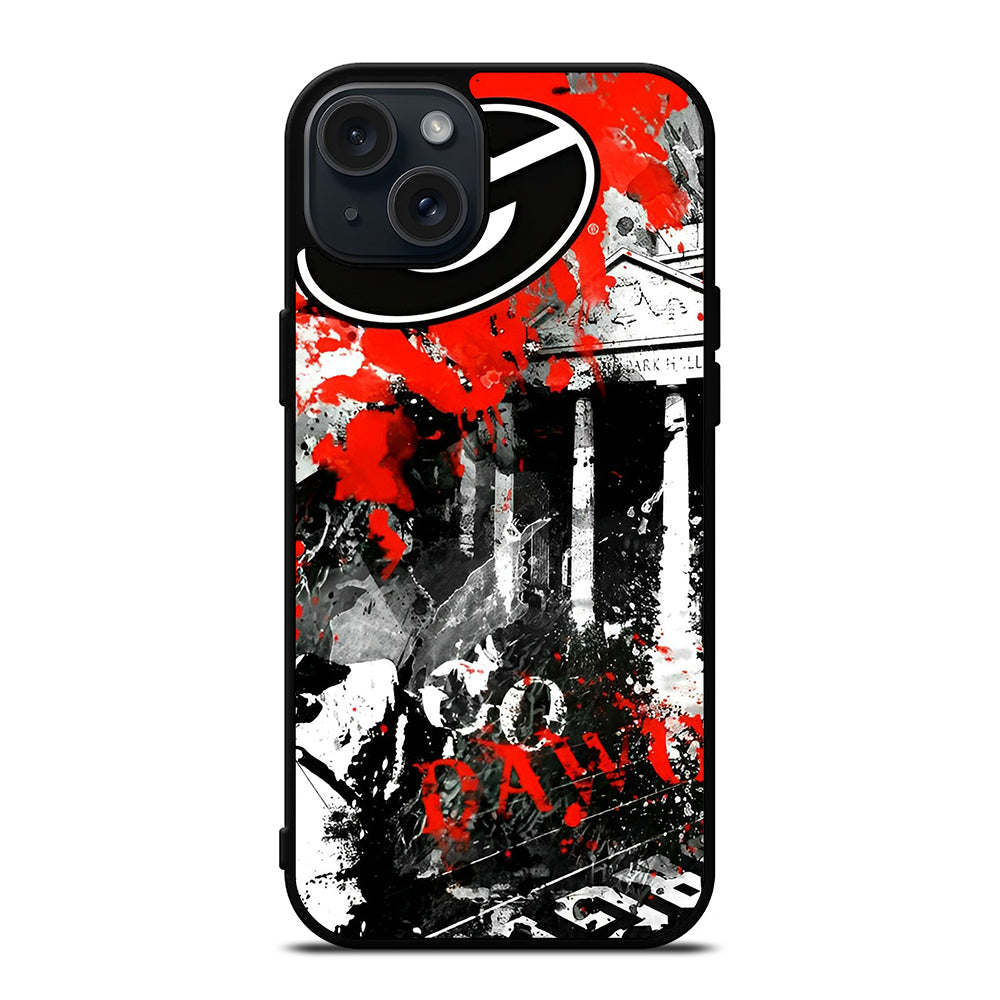 GEORGIA BULLDOGS ART iPhone 15 Plus Case Cover