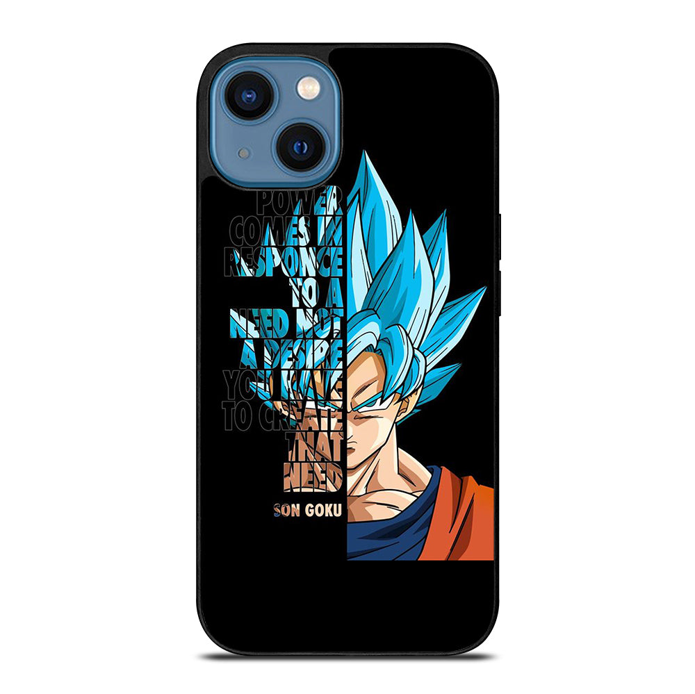 GOKU DRAGON BALL QUOTE iPhone 14 Case Cover