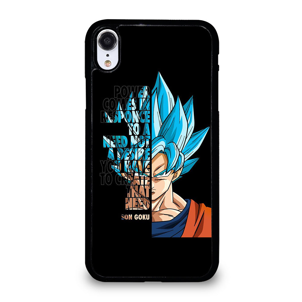 GOKU DRAGON BALL QUOTE iPhone XR Case Cover