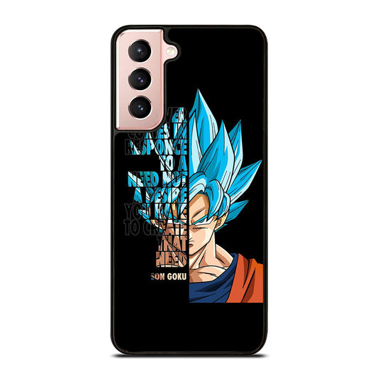 GOKU DRAGON BALL QUOTE Samsung Galaxy S21 Case Cover