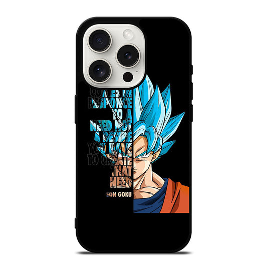GOKU DRAGON BALL QUOTE iPhone 15 Pro Case Cover