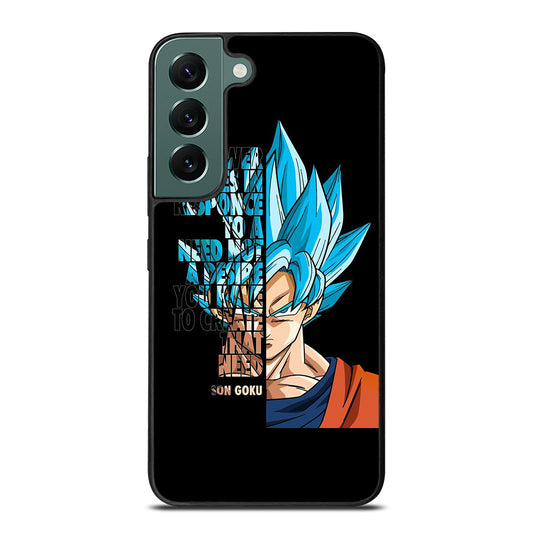 GOKU DRAGON BALL QUOTE Samsung Galaxy S22 Case Cover