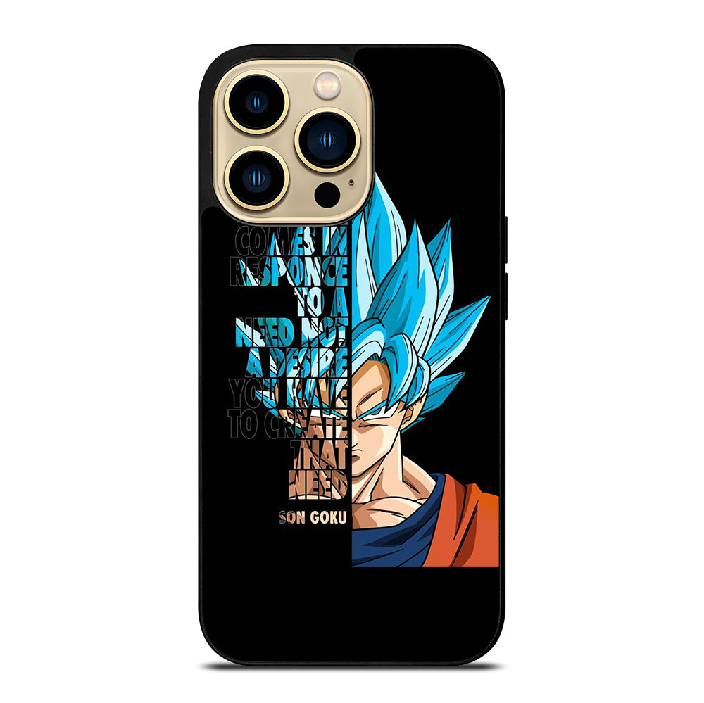 GOKU DRAGON BALL QUOTE iPhone 14 Pro Max Case Cover