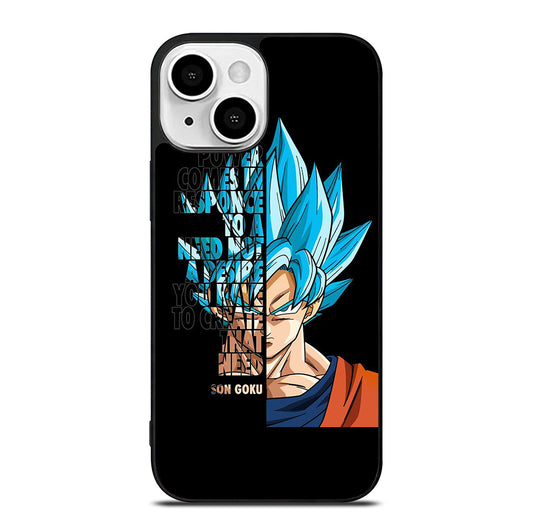 GOKU DRAGON BALL QUOTE iPhone 13 Mini Case Cover