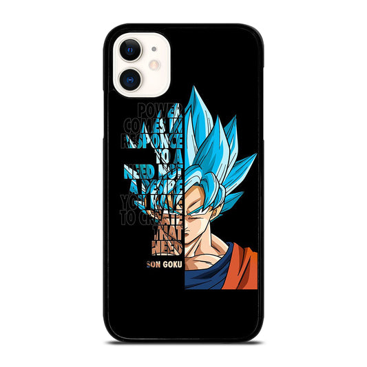 GOKU DRAGON BALL QUOTE iPhone 11 Case Cover