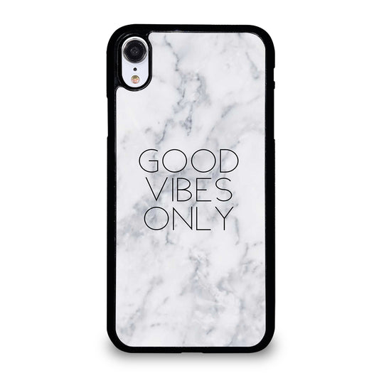 GOOD VIBES ONLY MARBLE 3 iPhone XR Case Cover