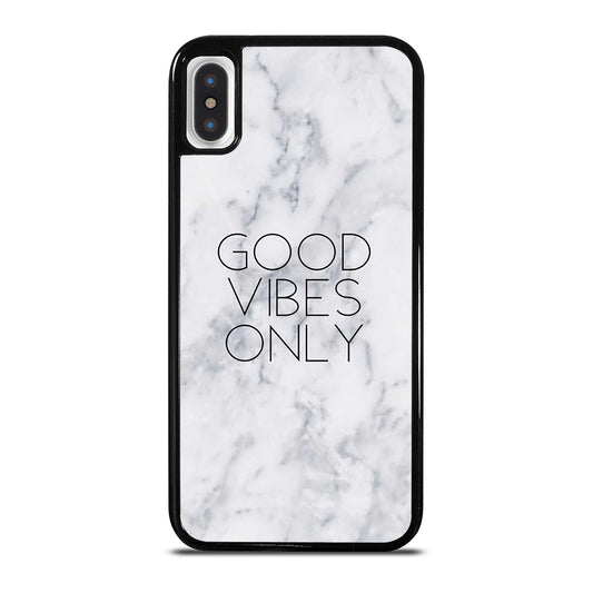 GOOD VIBES ONLY MARBLE 3 iPhone X / XS Case Cover