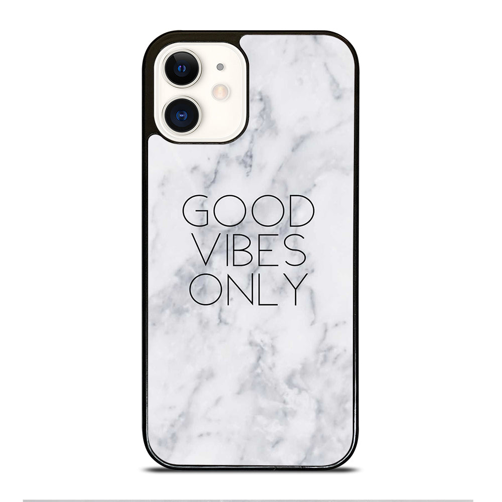 GOOD VIBES ONLY MARBLE 3 iPhone 12 Case Cover