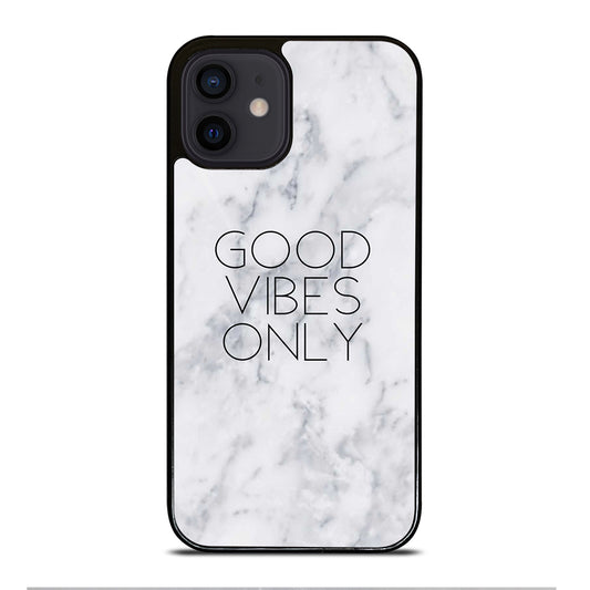 GOOD VIBES ONLY MARBLE 3 iPhone 12 Mini Case Cover
