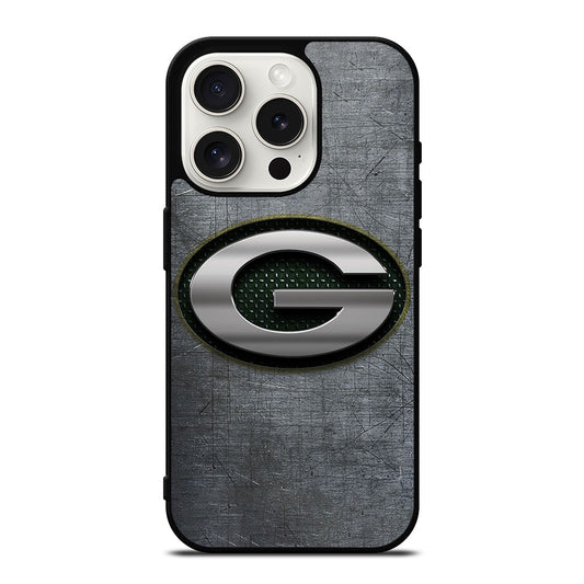GREEN BAY PACKERS METAL ICON iPhone 15 Pro Case Cover