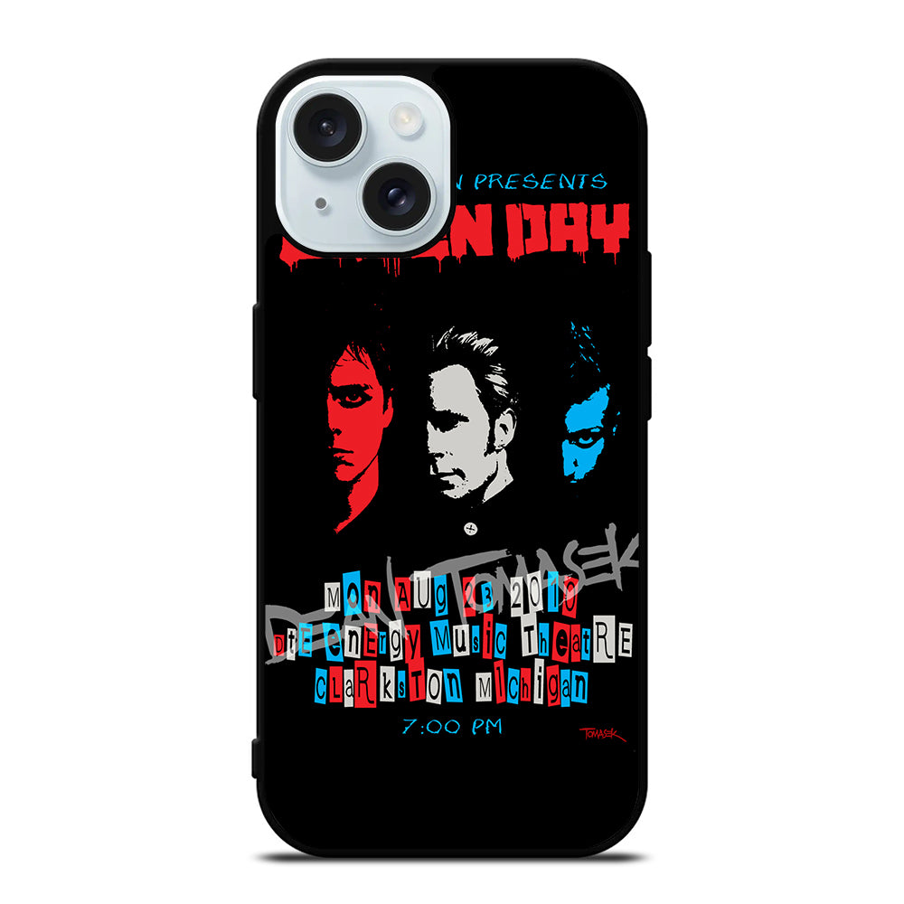 GREEN DAY BAND POSTER 2 iPhone 15 Case Cover