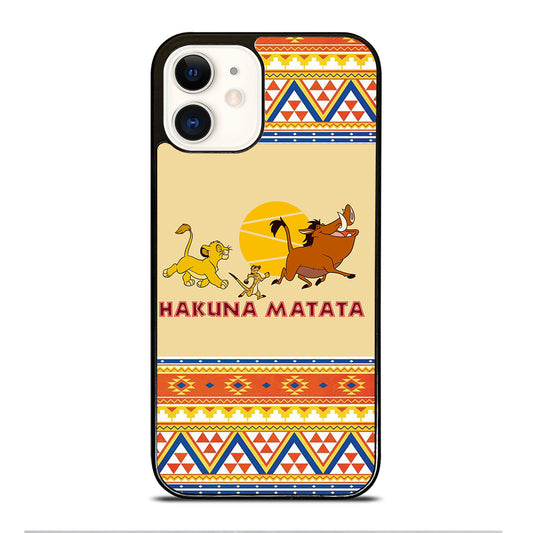 HAKUNA MATATA LION KING AZTEC 4 iPhone 12 Case Cover