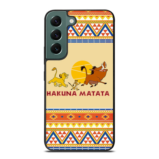 HAKUNA MATATA LION KING AZTEC 4 Samsung Galaxy S22 Case Cover