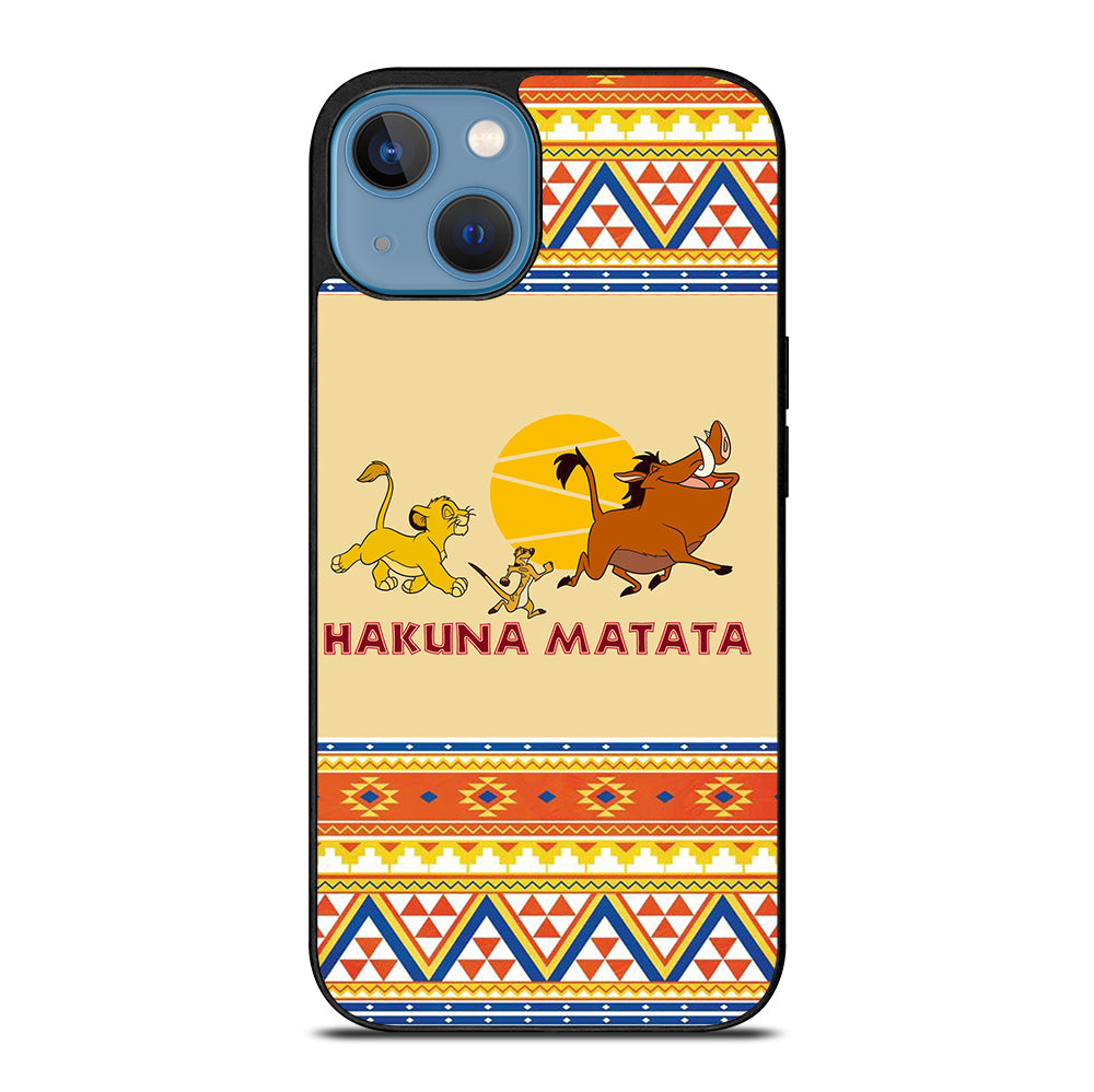 HAKUNA MATATA LION KING AZTEC 4 iPhone 13 Case Cover