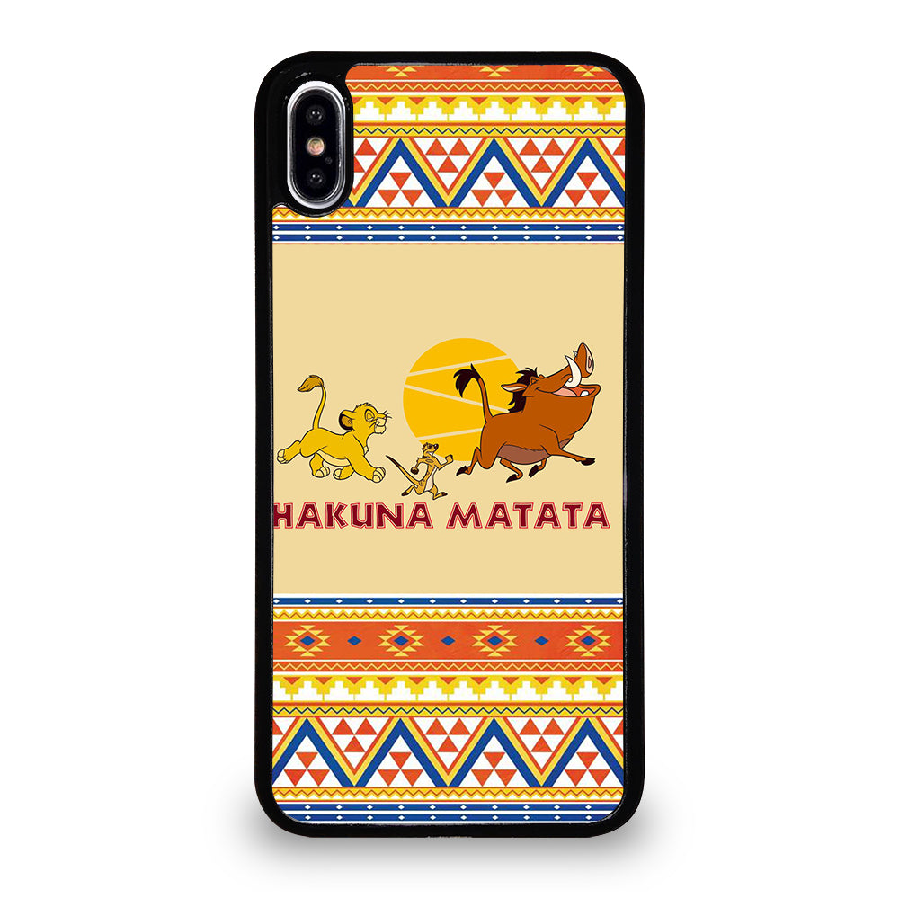 HAKUNA MATATA LION KING AZTEC 4 iPhone XS Max Case Cover