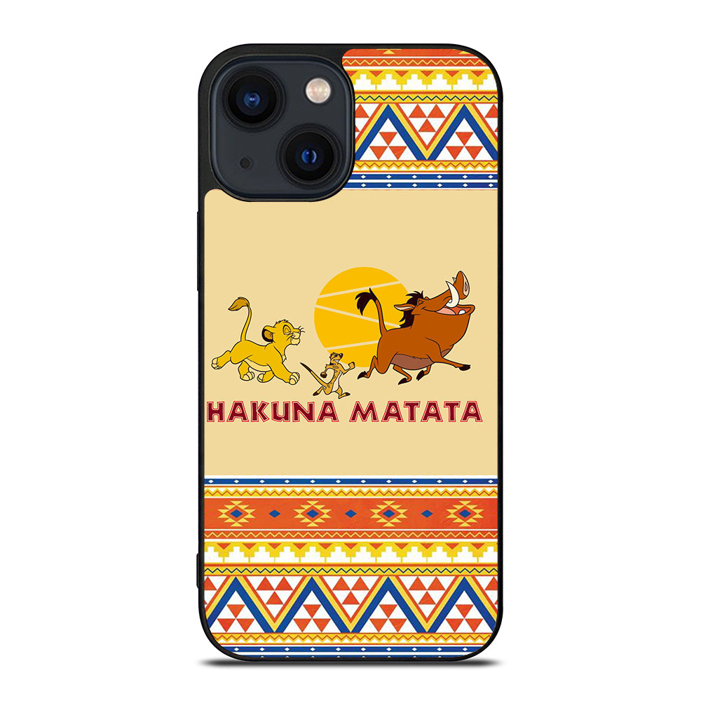 HAKUNA MATATA LION KING AZTEC 4 iPhone 14 Plus Case Cover
