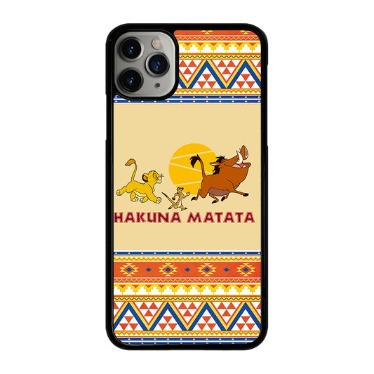 HAKUNA MATATA LION KING AZTEC 4 iPhone 11 Pro Max Case Cover