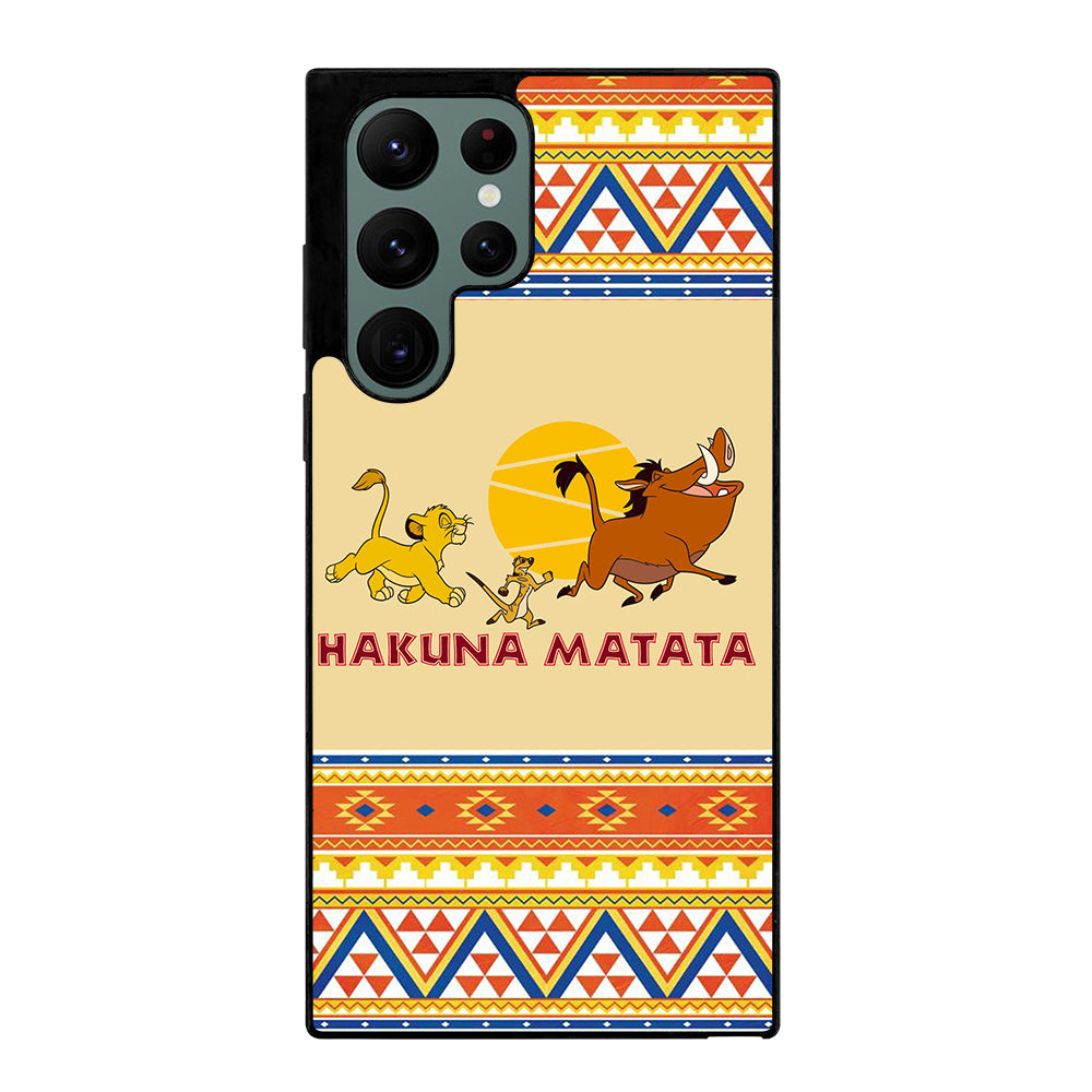 HAKUNA MATATA LION KING AZTEC 4 Samsung Galaxy S22 Ultra Case Cover